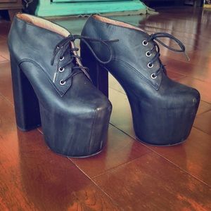 Jeffrey Campbell Black Platform Booties - Sz 6